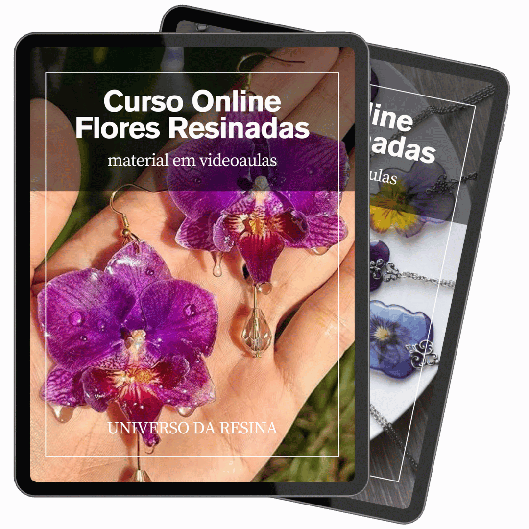 Material do curso online Flores Resinadas