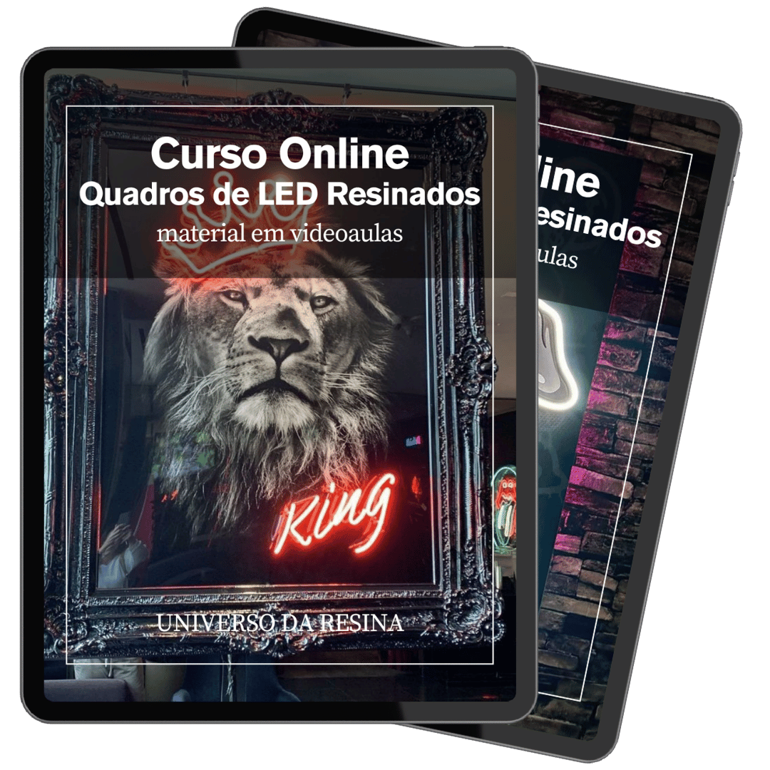 Material do curso online Quadros de LED e Resina